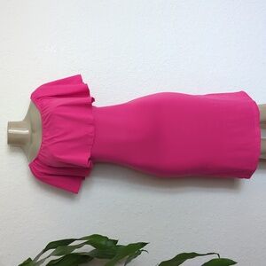 Elegant Pink Off-Shoulder Dress